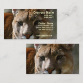 Carte de visite de chat de puma (Devant / Derrière)