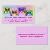 Carte de visite de chat de Tom d'art de bruit (Devant / Derrière)