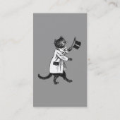 Carte de visite de chat en haut du chapeau personn (Dos)