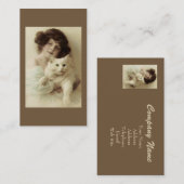 Carte de visite de chat et de Madame PURRfect (Devant / Derrière)
