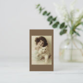 Carte de visite de chat et de Madame PURRfect (Debout devant)