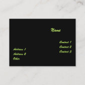 Carte de visite de chat noir (Dos)