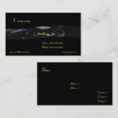 Carte de visite de chat noir (Devant / Derrière)