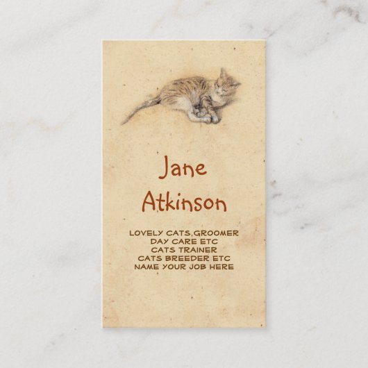 carte de visite de chats de chat (Devant)