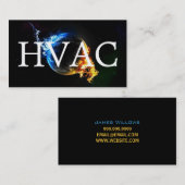 Carte de visite de chauffage et de climatisation (Devant / Derrière)