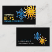 Carte de visite de chauffage et de climatisation (Devant / Derrière)