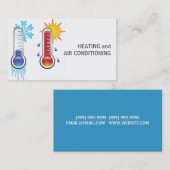 Carte de visite de chauffage et de climatisation (Devant / Derrière)