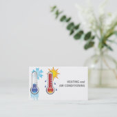 Carte de visite de chauffage et de climatisation (Debout devant)