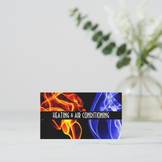 Carte de visite de chauffage et de climatisation (Debout devant)