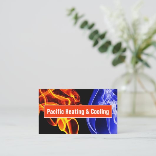Carte de visite de chauffage et de climatisation (Debout devant)