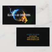 Carte de visite de chauffage et de climatisation (Devant / Derrière)