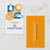 Carte de visite de chauffage et de climatisation (Devant / Derrière)