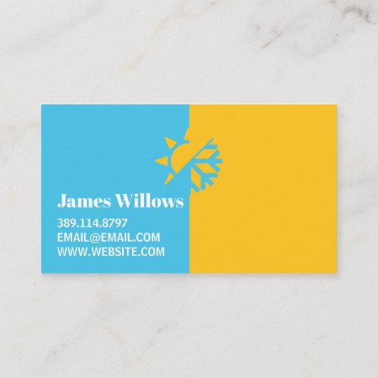 Carte de visite de chauffage et de climatisation (Dos)