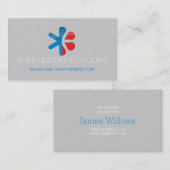 Carte de visite de chauffage et de climatisation (Devant / Derrière)