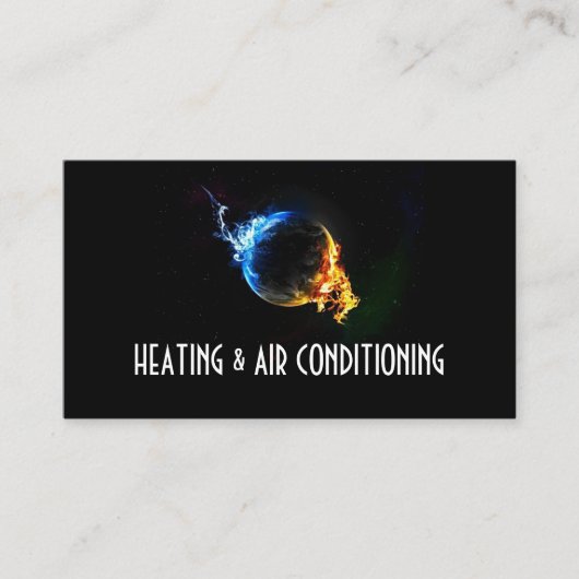Carte de visite de chauffage et de climatisation (Devant)