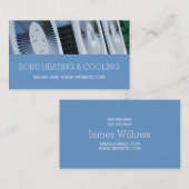 Carte de visite de chauffage et de climatisation (Devant / Derrière)