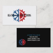 Carte de visite de chauffage et de climatisation (Devant / Derrière)