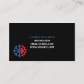 Carte de visite de chauffage et de climatisation (Dos)