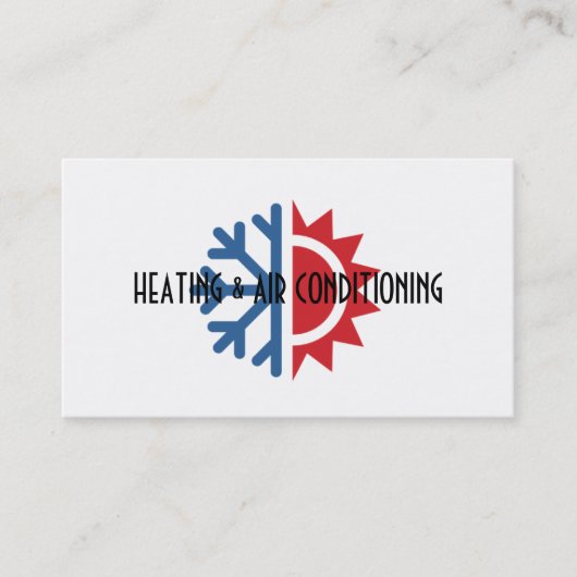 Carte de visite de chauffage et de climatisation (Devant)