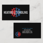 Carte de visite de chauffage et de climatisation (Devant / Derrière)