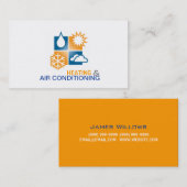 Carte de visite de chauffage et de climatisation (Devant / Derrière)