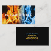 Carte de visite de chauffage et de climatisation (Devant / Derrière)