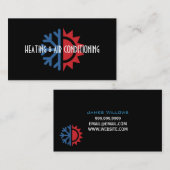 Carte de visite de chauffage et de climatisation (Devant / Derrière)