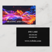 Carte de visite de chauffage et de refroidissement (Devant / Derrière)