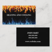Carte de visite de chauffage et de refroidissement (Devant / Derrière)
