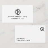 Carte de visite de chauffage et de refroidissement (Devant / Derrière)