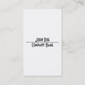 Carte de visite de chauffeur (Dos)