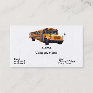 Carte de visite de chauffeur de bus