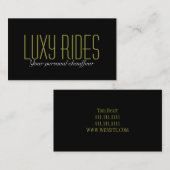 Carte de visite de chauffeur de services de voitur (Devant / Derrière)