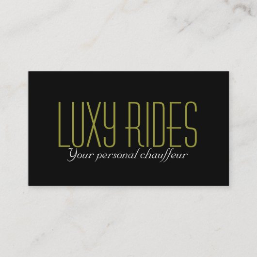Carte de visite de chauffeur de services de voitur (Devant)