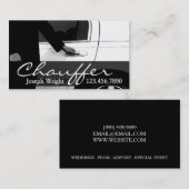 Carte de visite de chauffeur de services de voitur (Devant / Derrière)