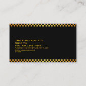 Carte de visite de chauffeur de taxi de Cab (Dos)