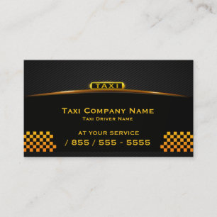 Carte de visite de chauffeur de taxi de Cab