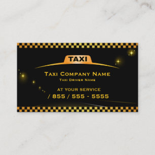 Carte de visite de chauffeur de taxi de Cab