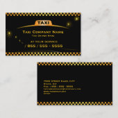 Carte de visite de chauffeur de taxi de Cab (Devant / Derrière)