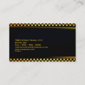 Carte de visite de chauffeur de taxi de la société (Dos)