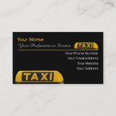 Carte de visite de chauffeur de taxi professionnel (Dos)
