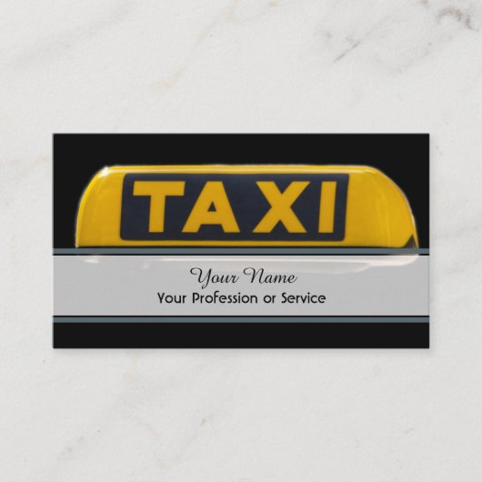 Carte de visite de chauffeur de taxi professionnel (Devant)