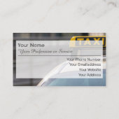 Carte de visite de chauffeur de taxi professionnel (Dos)