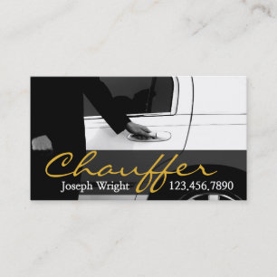 Carte de visite de chauffeur du service de voiture