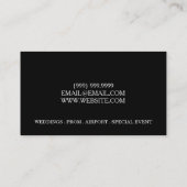 Carte de visite de chauffeur du service de voiture (Dos)