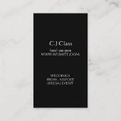 Carte de visite de chauffeur du service de voiture (Dos)