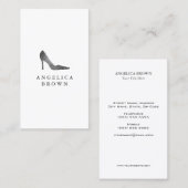 Carte de visite de chaussures à talon élevé Faux S (Devant / Derrière)