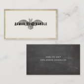 Carte de visite de chauve-souris Halloween (Devant / Derrière)