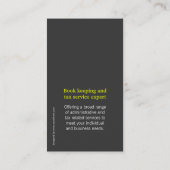 Carte de visite de chaux, gris et blanc simple de (Dos)