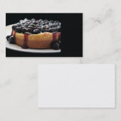 carte de visite de cheesecake aux myrtilles (Devant / Derrière)